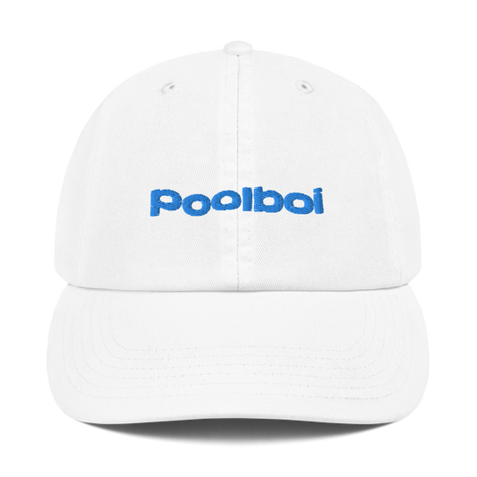 "poolboi" WHITE DAD HAT